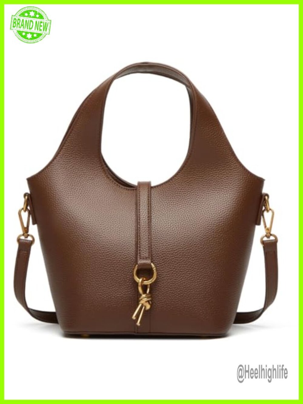 PU Leather Bucket Bag Hobo Crossbody Shoulder Vintage Tote Small Handbag Purse